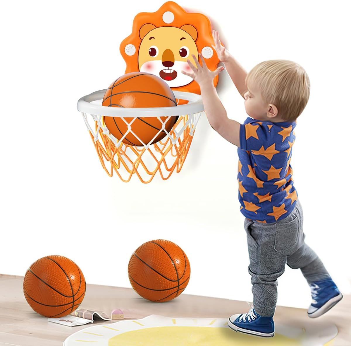 Basketball Hoop Kids Indoor - 幼児用の屋内バスケットボールフープ,高さ調節可能,子供用おもちゃ,男の子の寝室,幼児,クリスマス,誕生日プレゼント,幼児用おもちゃ