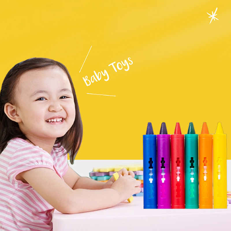 Kids Toys Drawing Easy - 6 個洗えるバスクレヨン浴槽でカラフルな描画簡単にきれいなクレヨン子供カラフルな面白いアートおもちゃ落書き浴室クレヨン
