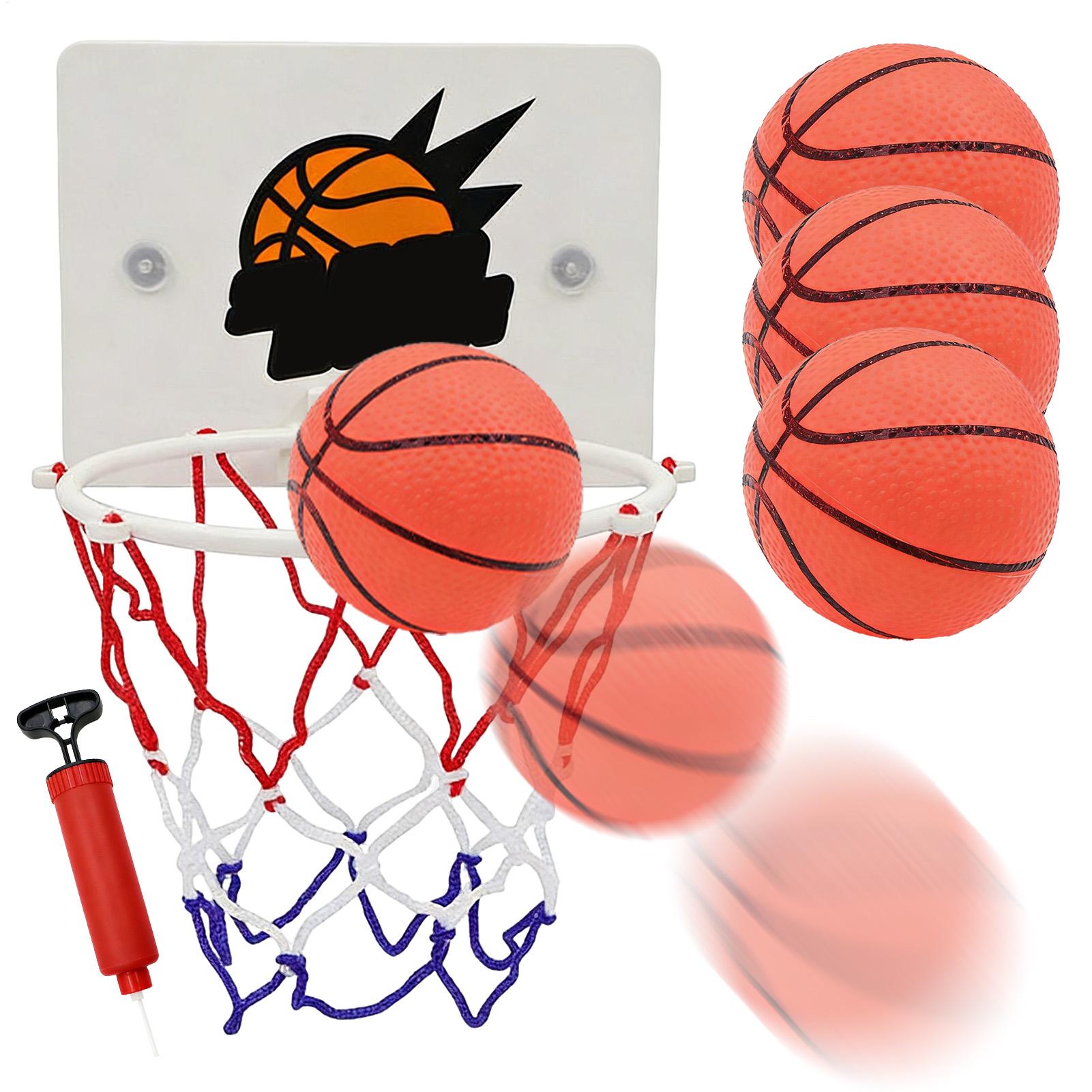 Basketball Hoop Kids Indoor - ミニバスケットボールセット ミニ吸盤バスケットボールバックボード 室内バスケットボールシューティングトイ 穴あけ不要 バスケットボールフープゲーム