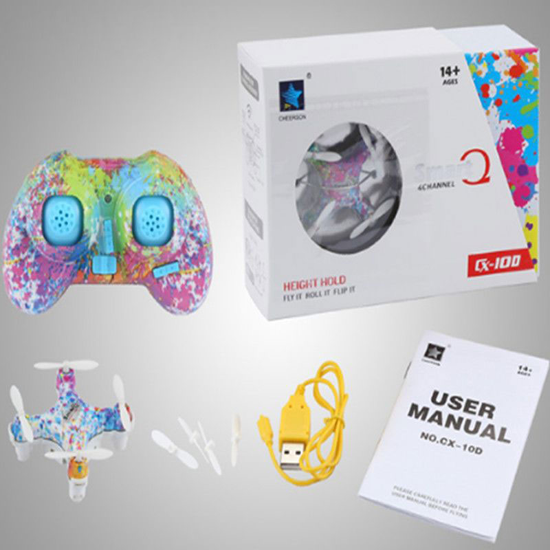 Kids Toys Helicopter - 子供用リモコンミニドローンcx10,2.4g,LED付き4チャンネル,電子飛行ヘリコプター,子供用電気飛行機おもちゃ,男の子用ギフト