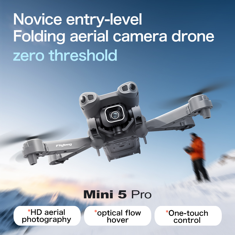 Kids Toys Helicopter - Mini5 Pro ポータブルドローン HD空撮 スマートホバーヘリコプター 360