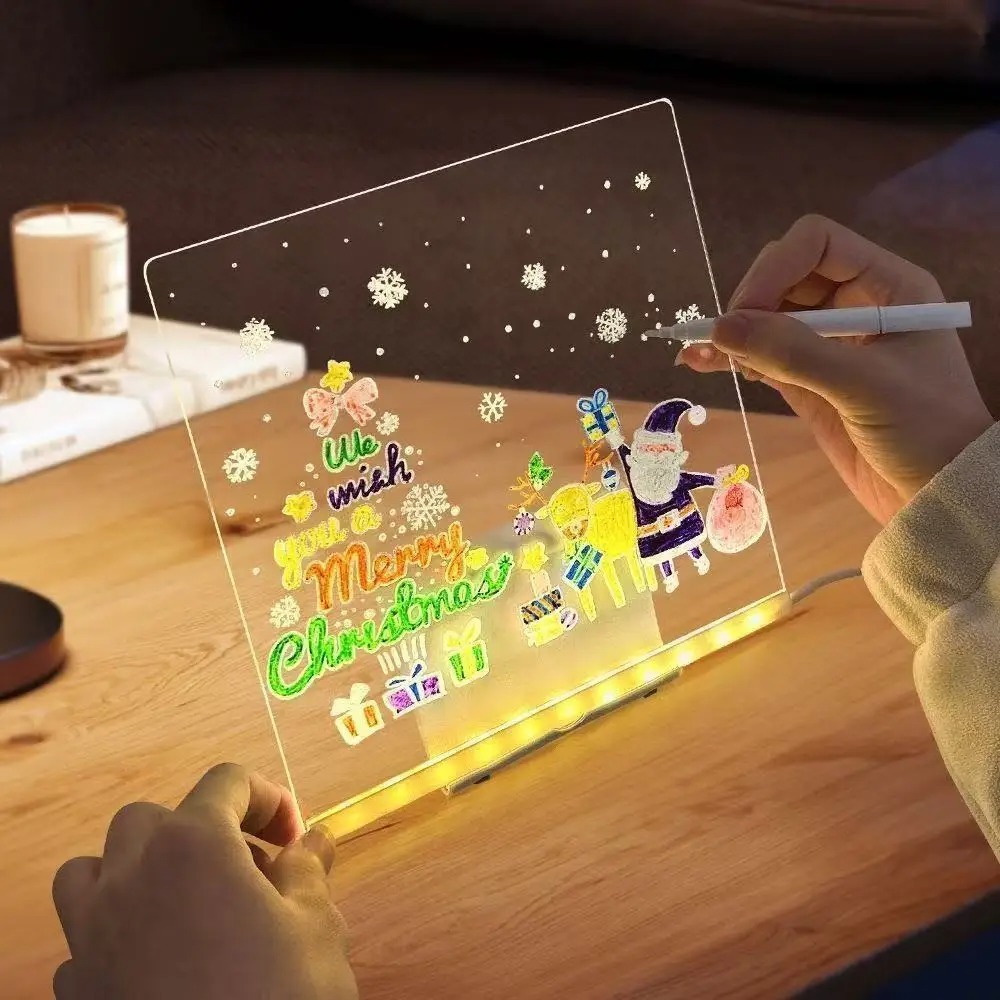 Kids Toys Drawing - マジックグロー キッズ ドローイングボード：再利用可能なLCDタブレット、3歳～6歳以上向けの消せるライトアップ落書きパッド | 楽しい知育玩具メニューボード