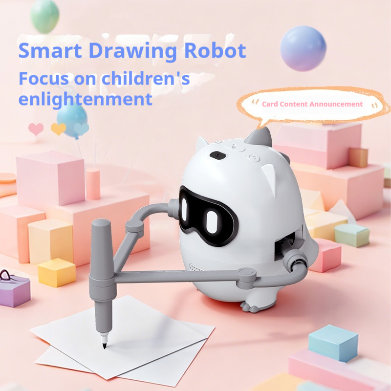 Kids Toys Drawing - 一般的なスマート恐竜描画ロボットインテリジェント早期教育玩具カード音声放送幼児子供向け就学前学習