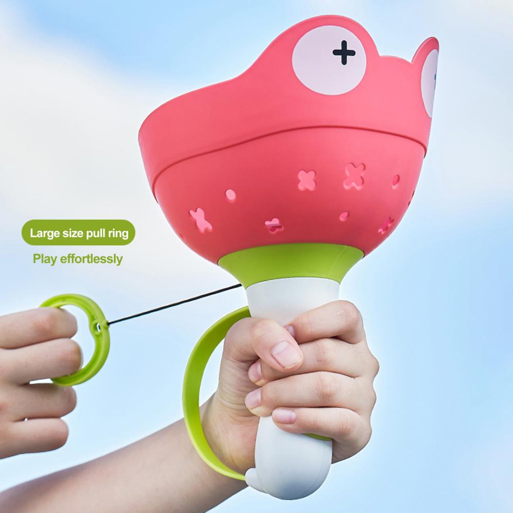 Kids' Toy - フライングソーサーディスクランチャー 子供用フライングトイ プルストリングUFO 投げキャッチ アウトドアスポーツ プロペラ