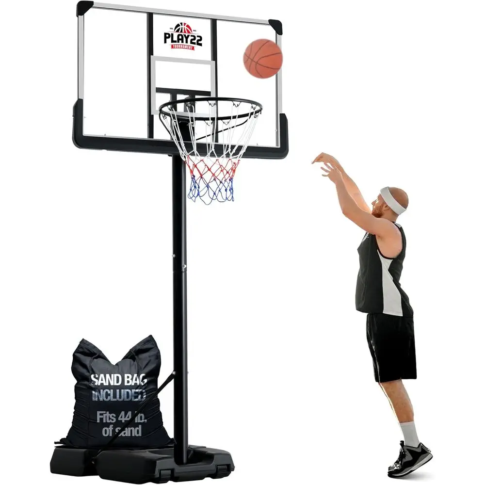 Basketball Hoop Kids Indoor - 調節可能な44インチ耐衝撃バスケットボールフープシステム（子供と大人向け）-屋内/屋外耐候性ベース