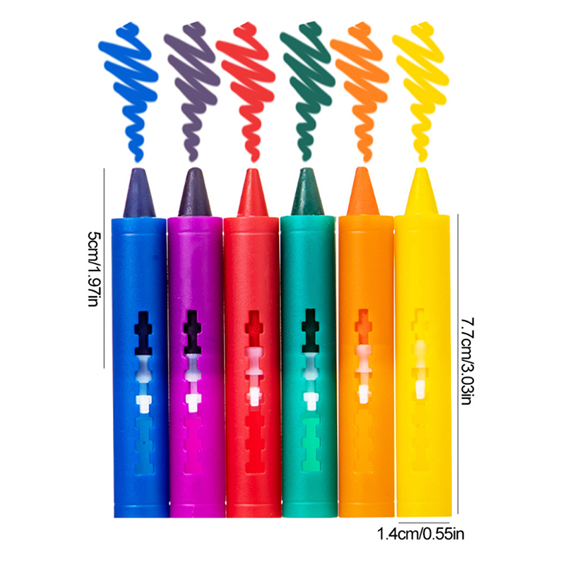 6 色洗えるバスクレヨンセット浴槽で描くカラフルな子供のため - Kids Toys Drawing Easy のレビューと価格