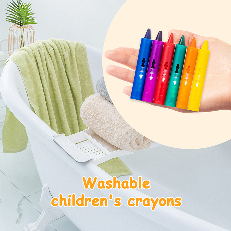 6 色洗えるバスクレヨンセット浴槽で描くカラフルな子供のため - Kids Toys Drawing Easy のレビューと価格