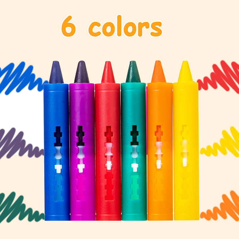 6 色洗えるバスクレヨンセット浴槽で描くカラフルな子供のため - Kids Toys Drawing Easy のレビューと価格