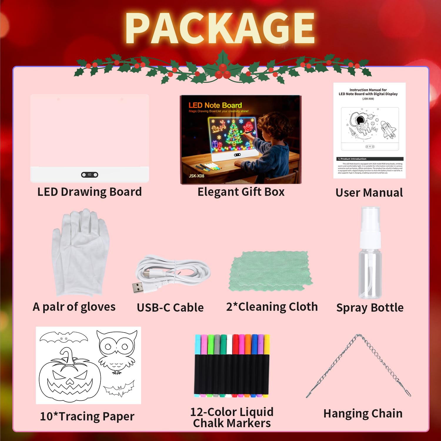 子供用充電式LEDお絵かきボード、16インチライトアップアク - Kids Toys Drawing のレビューと価格