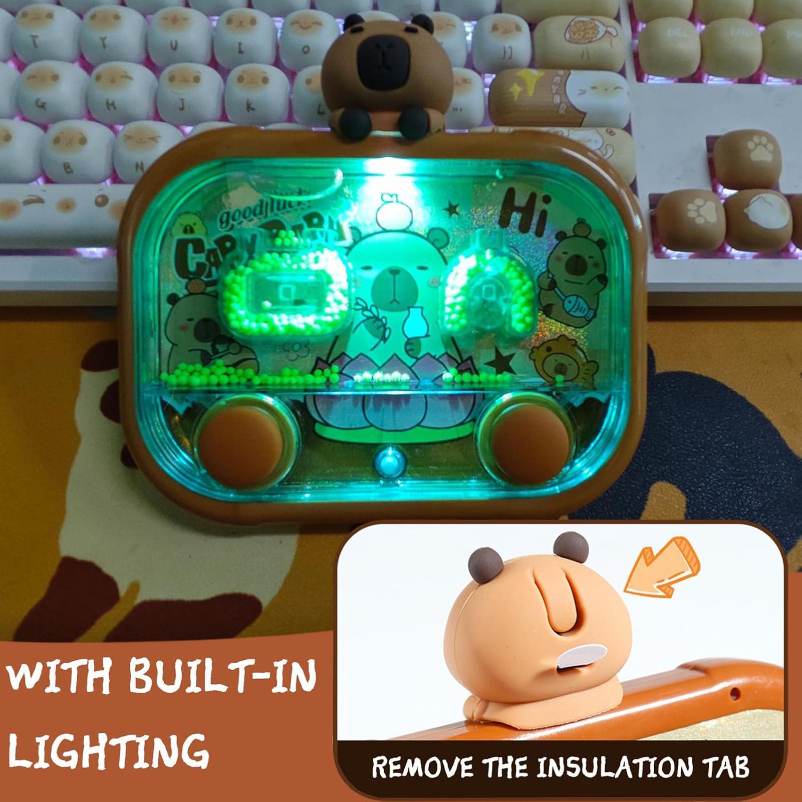 カピバラ型ハンドヘルドウォーターゲーム（LEDライト付き）、 - Kids' Toy のレビューと価格