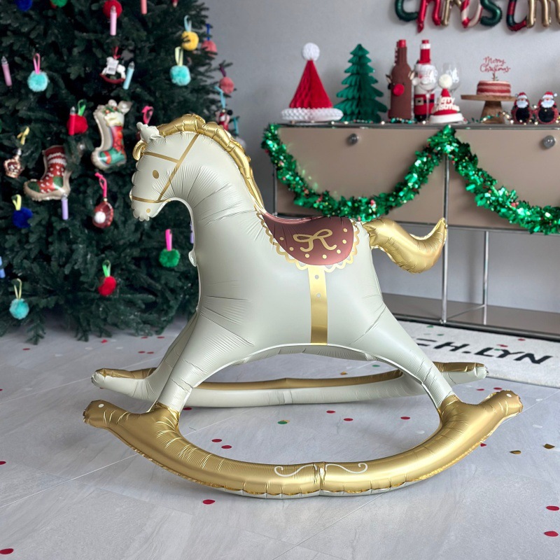 ヴィンテージロッキングホースフォイルバルーン クリスマスパー - Kids Toys Mall のレビューと価格