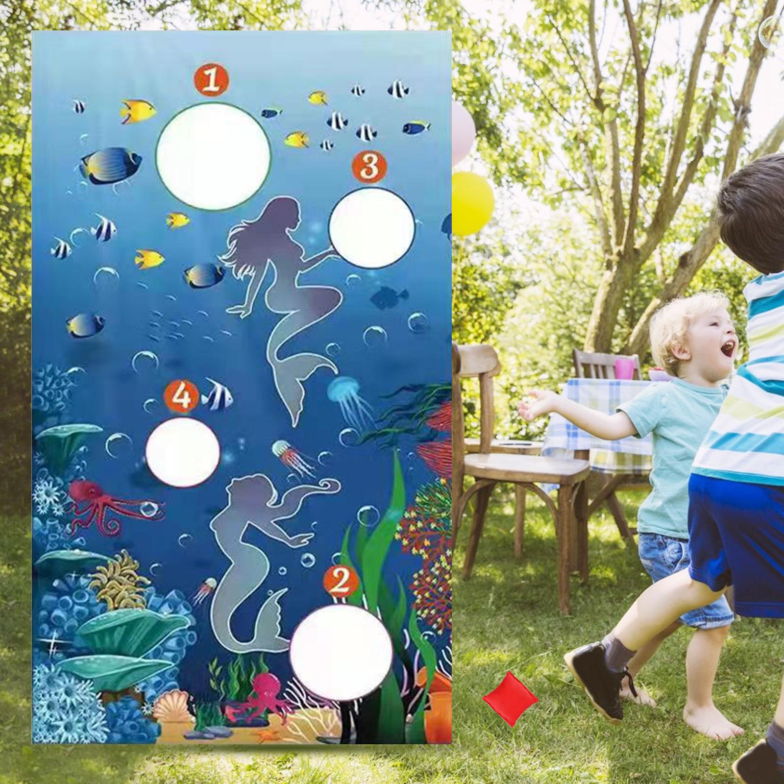 オーシャンテーマのサンドバッグ投げゲーム 75x135cm  - Banner Kids Toys のレビューと価格