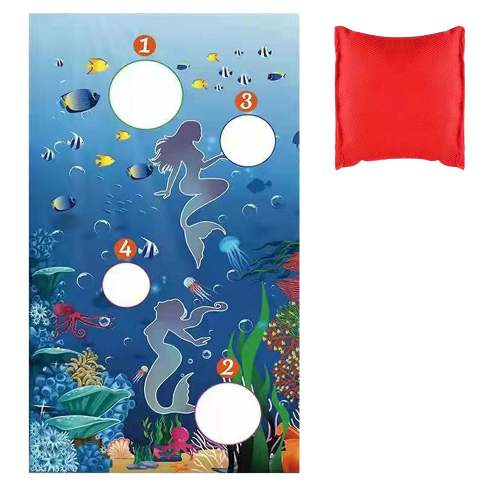オーシャンテーマのサンドバッグ投げゲーム 75x135cm  - Banner Kids Toys のレビューと価格