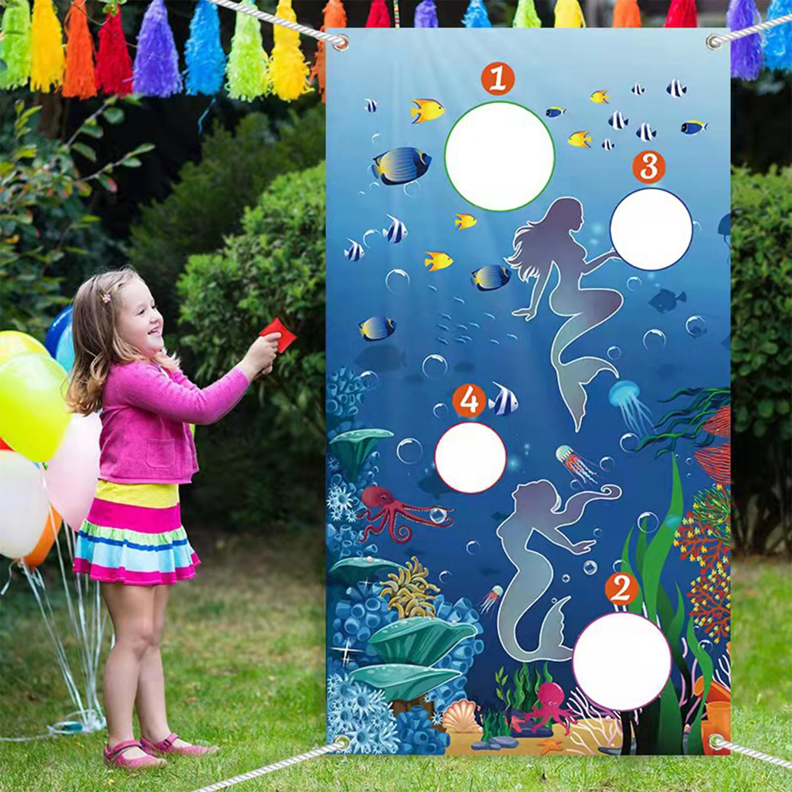 オーシャンテーマのサンドバッグ投げゲーム 75x135cm  - Banner Kids Toys のレビューと価格