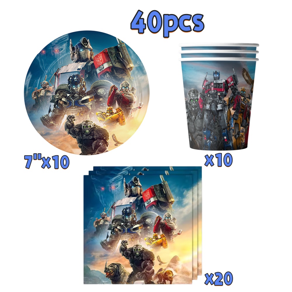 トランスフォーマー漫画 DIY 誕生日パーティーデコレーショ - Banner Kids Toys のレビューと価格