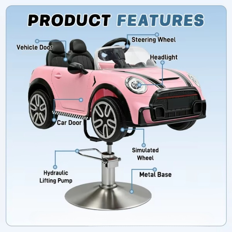卸売ピンク油圧式キッズバーバーサロンおもちゃレーシングカーベ - Kids Toys Electric Car のレビューと価格