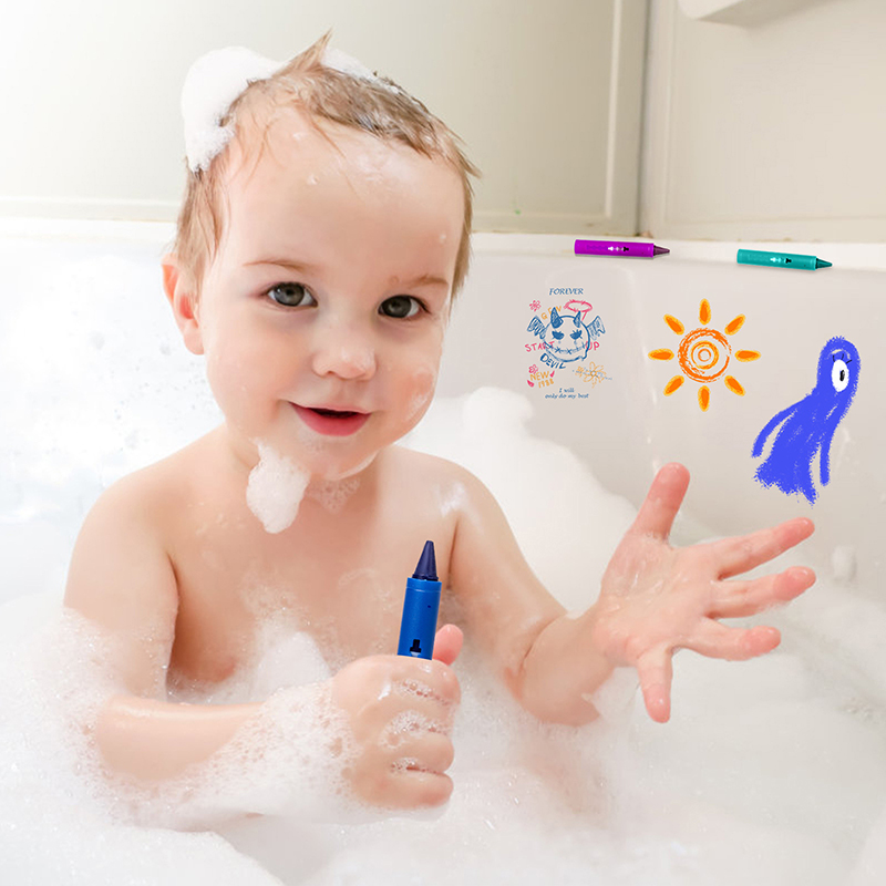 6 個洗えるバスクレヨン浴槽でカラフルな描画簡単にきれいなク - Kids Toys Drawing Easy のレビューと価格