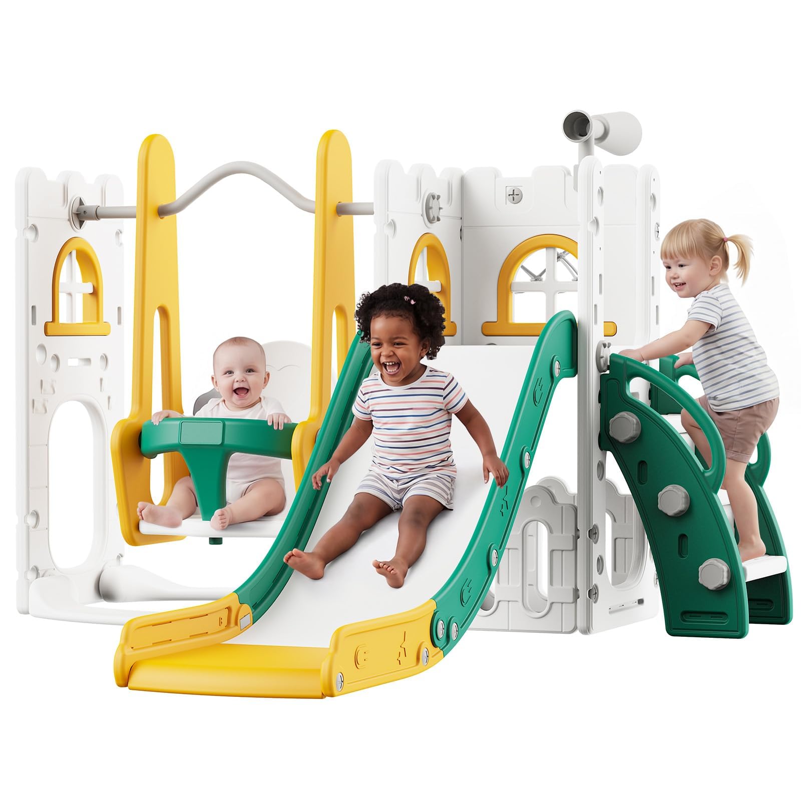 7 in 1 幼児用スライド＆スイングセット 室内・屋外用キ - Basketball Hoop Kids Indoor のレビューと価格