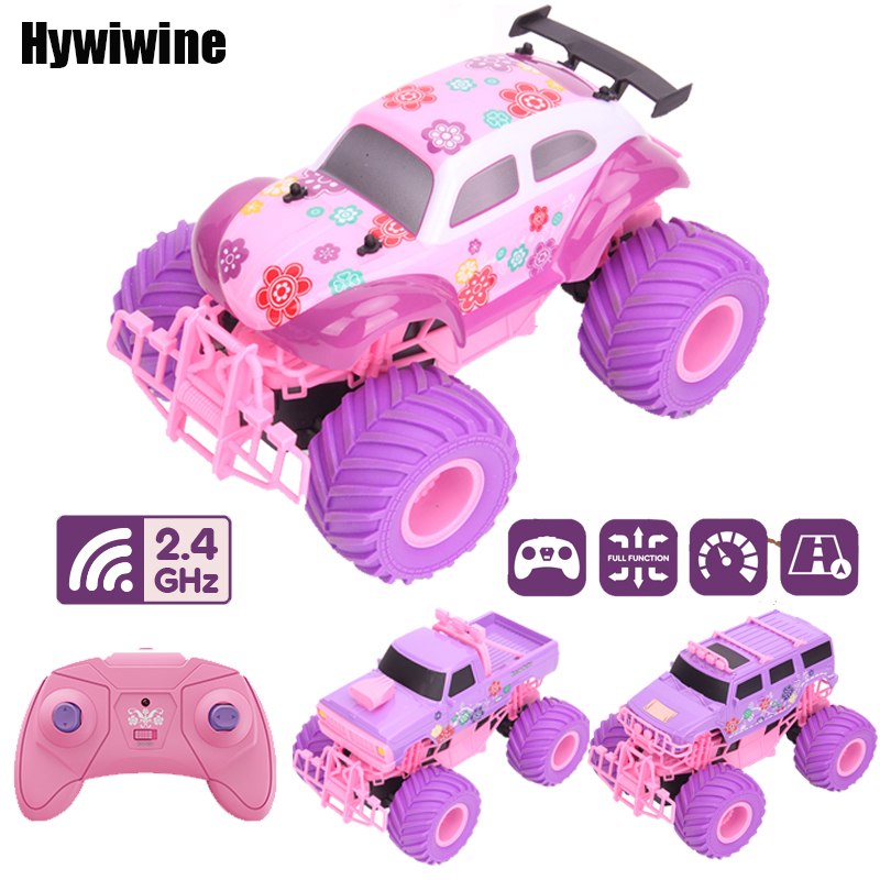 ピンク RC カー電気駆動オフロードビッグホイール高速パープ - Kids Toys Electric Car のレビューと価格