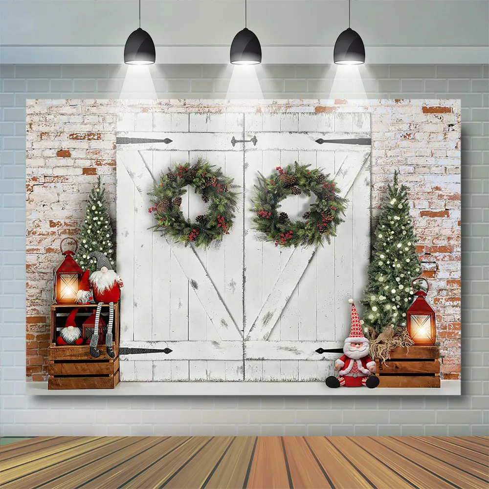 子供のためのクリスマスの白い木製のドアの背景,家族の肖像画, - Banner Kids Toys のレビューと価格