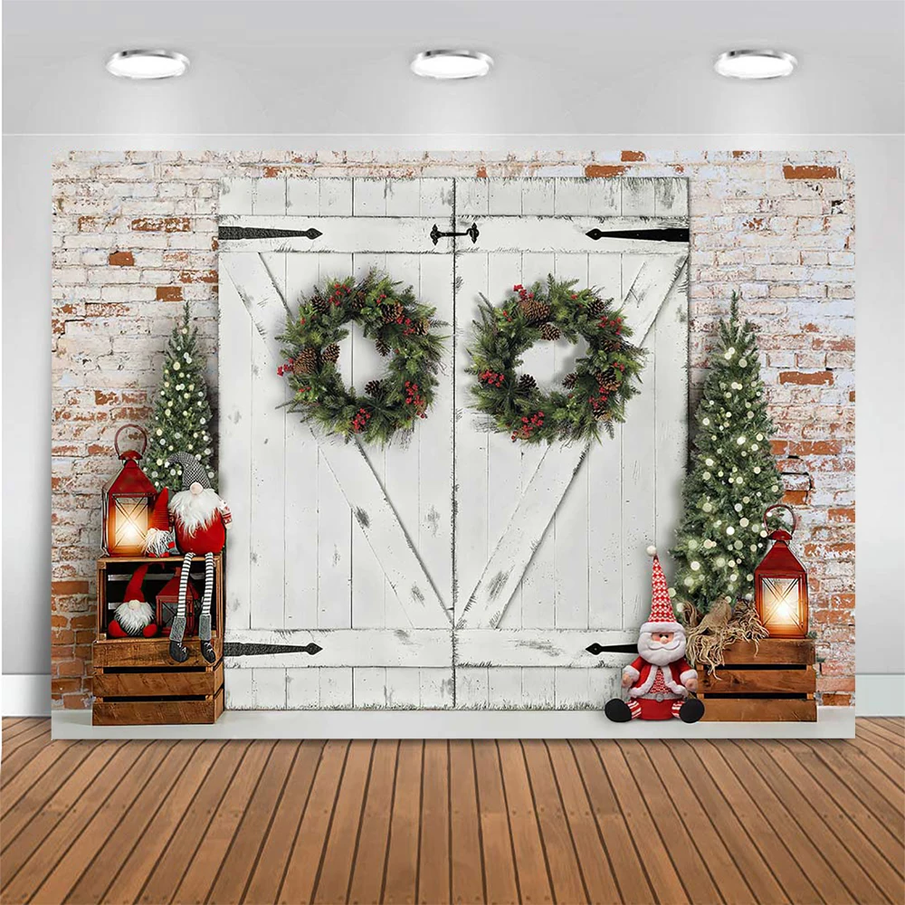 子供のためのクリスマスの白い木製のドアの背景,家族の肖像画, - Banner Kids Toys のレビューと価格