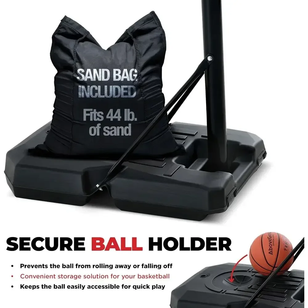 子供と大人向けの調整可能な44インチ耐衝撃バスケットボールフ - Basketball Hoop Kids Indoor のレビューと価格
