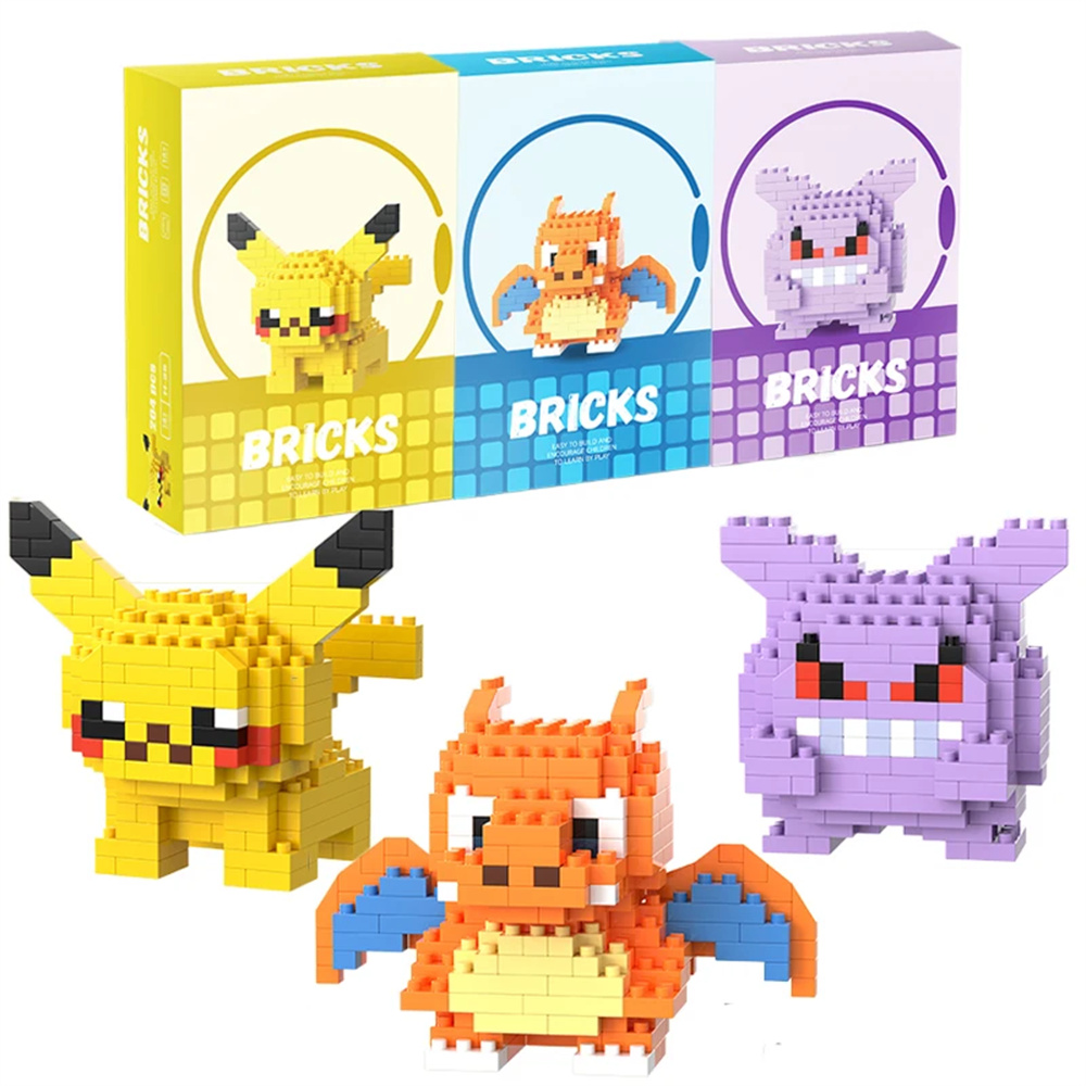 ポケモンマイクロビルディングブロックピカチュウドラゴナイトゲ - Kids Toys Kit のレビューと価格