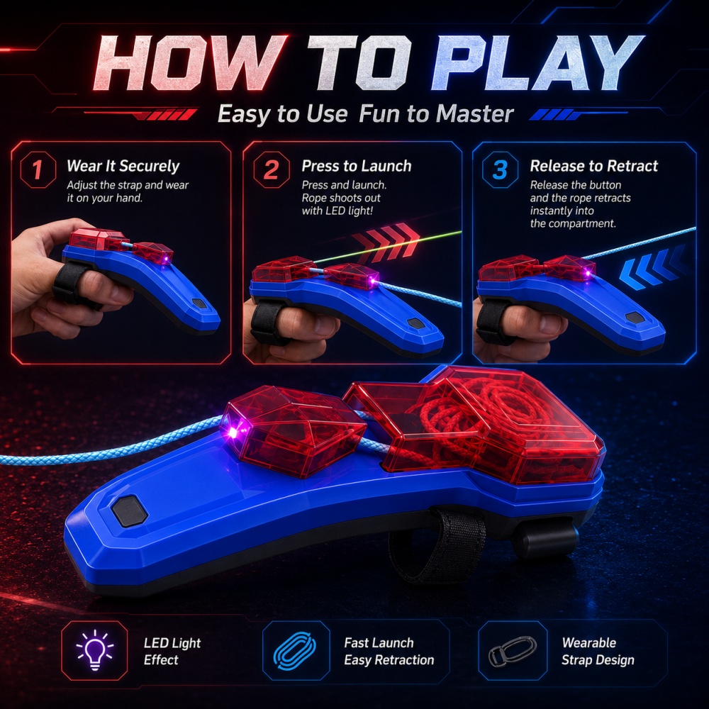 クリエイティブロープランチャー スパイダーシルク 自動巻き取 - Kids' Toy のレビューと価格