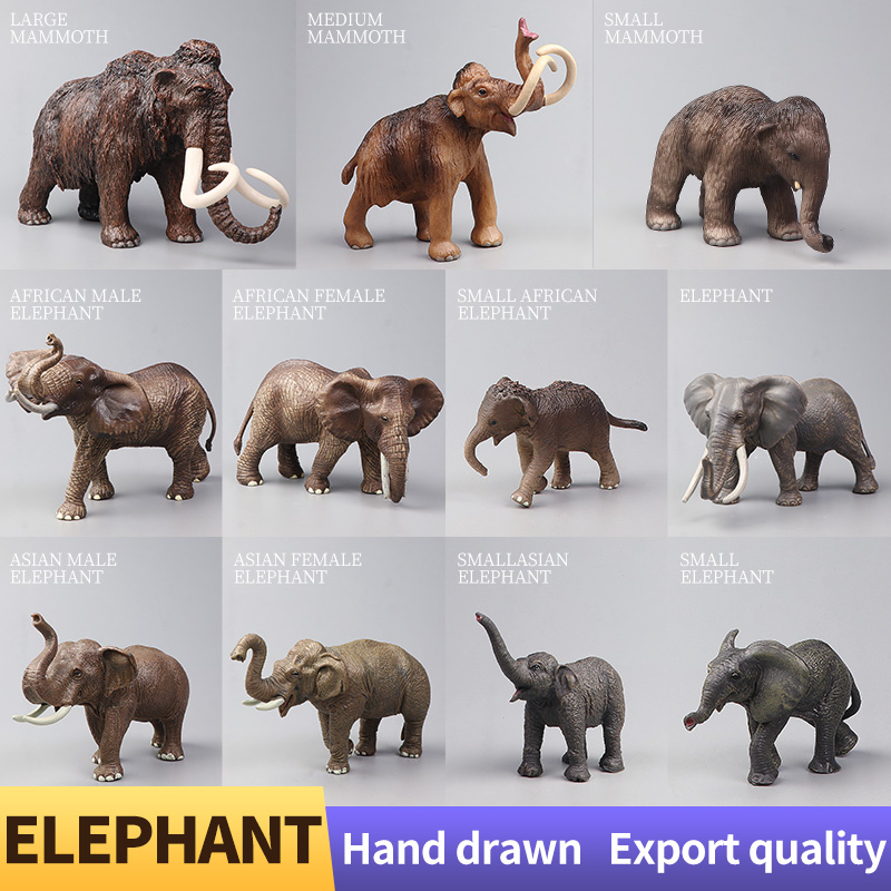 アフリカの野生動物ビッグマンモス象モデルシミュレーションアク - Kids Toys Brand のレビューと価格