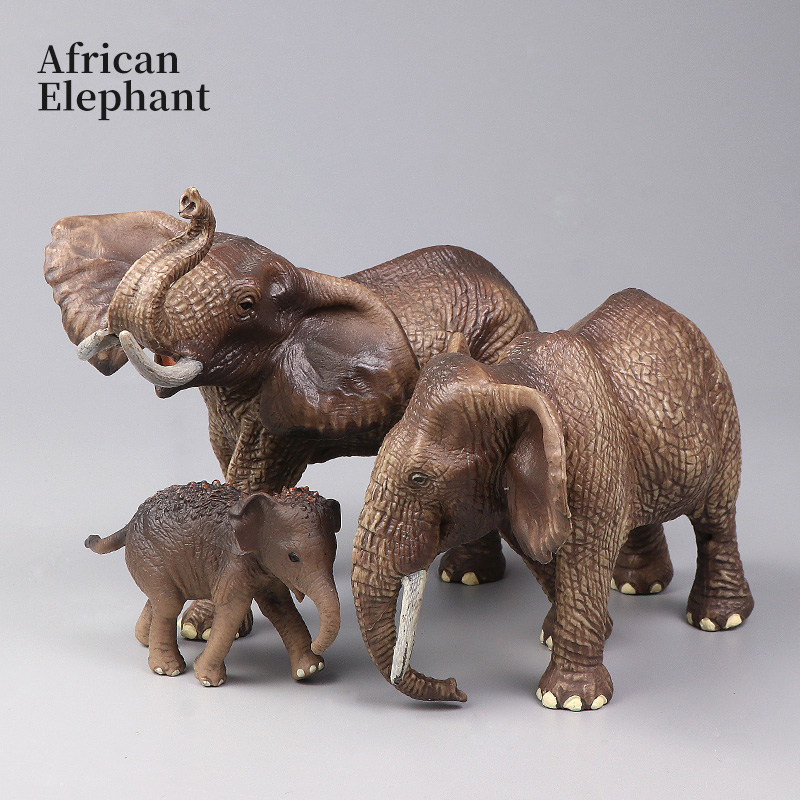 アフリカの野生動物ビッグマンモス象モデルシミュレーションアク - Kids Toys Brand のレビューと価格
