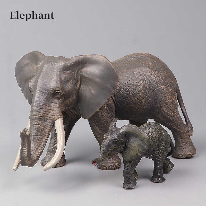アフリカの野生動物ビッグマンモス象モデルシミュレーションアク - Kids Toys Brand のレビューと価格