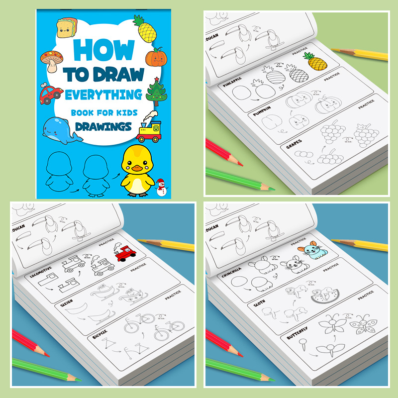 子供向けステップバイステップお絵かきブック すべての絵の描き - Kids Toys Drawing Easy のレビューと価格