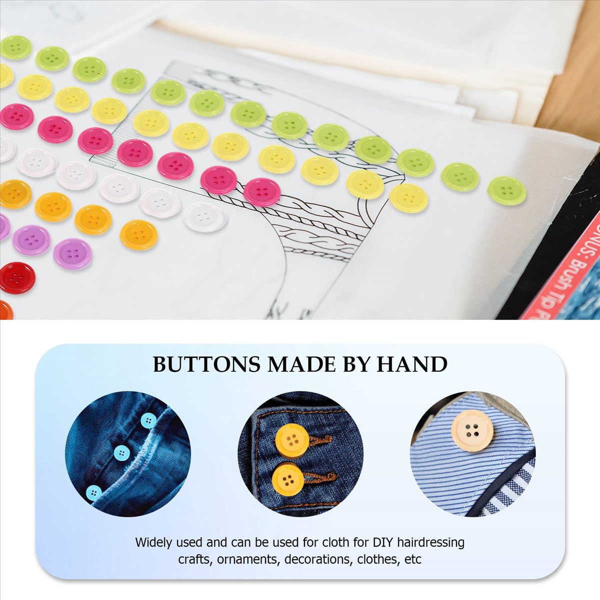 MALL DIY ランダムカラー 縫製ボタン100個セット  - Kids Toys Mall のレビューと価格