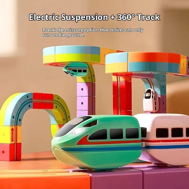 反重力車両付き電磁トラックセット - 100個以上のパーツが - Kids Toys Electric Car のレビューと価格