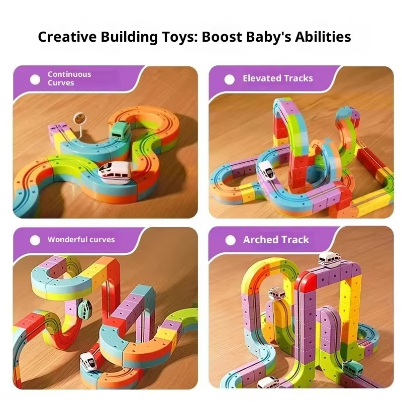 反重力車両付き電磁トラックセット - 100個以上のパーツが - Kids Toys Electric Car のレビューと価格