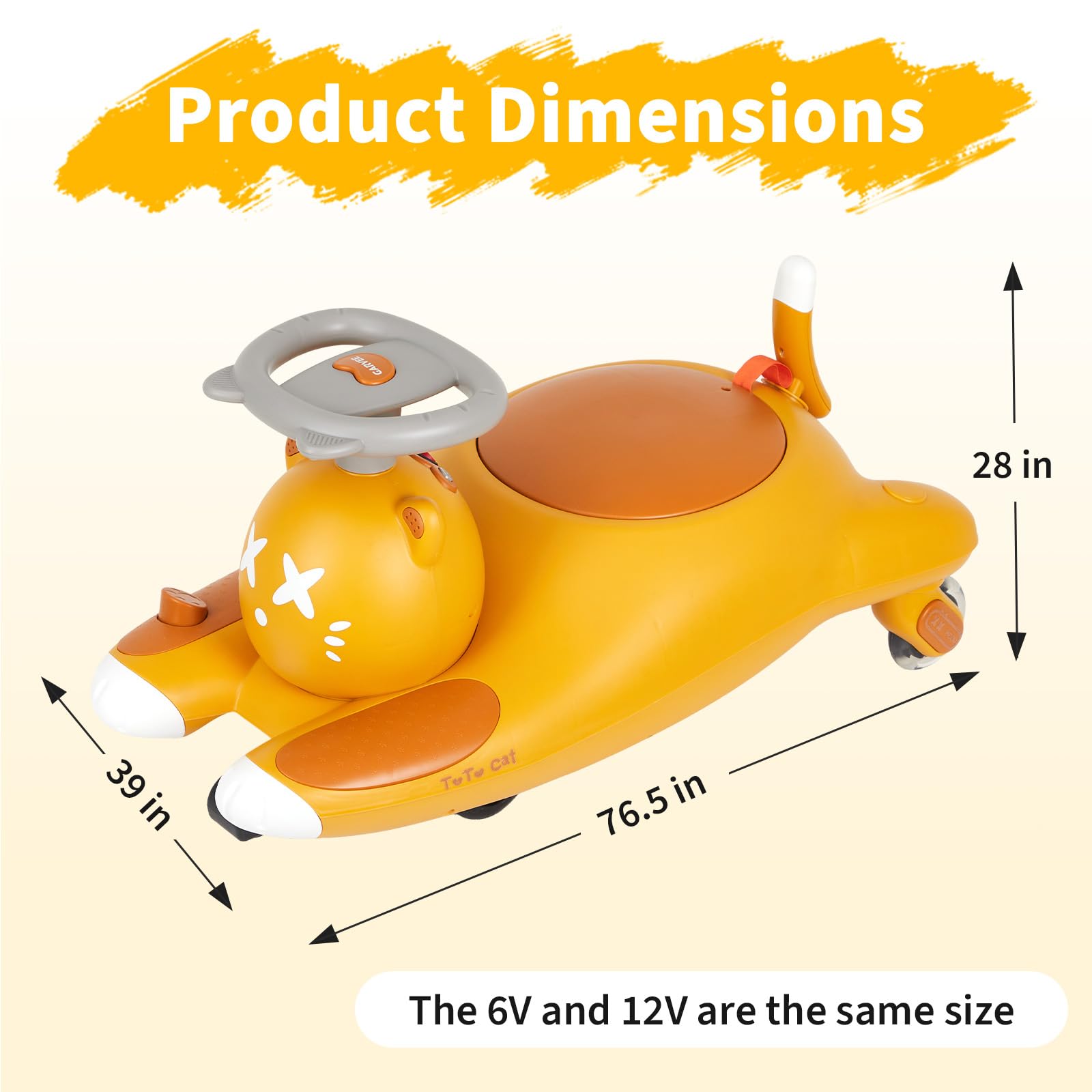 子供用電動ウィグルライドオンカー（ペダル付き）、6V/12V - Kids Toys Electric Car のレビューと価格