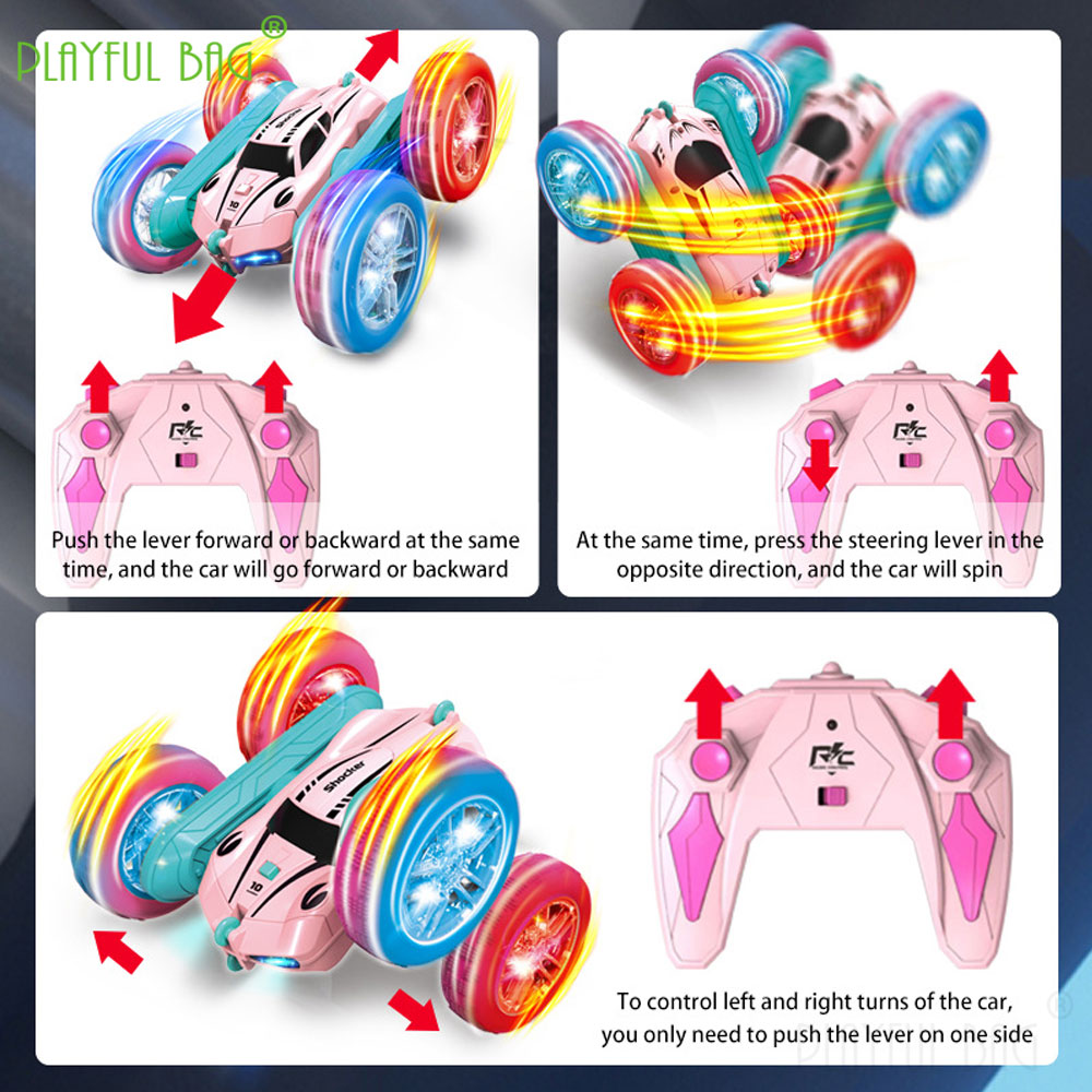 2.4G RCスタントカー 電動リモコン変形360 °    - Kids Toys Electric Car のレビューと価格