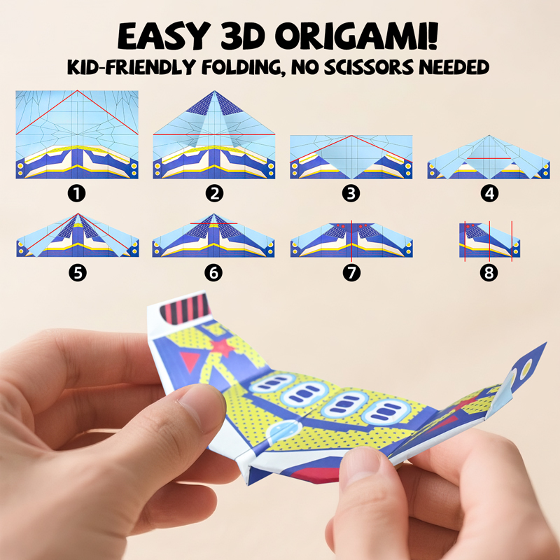 36枚の紙飛行機折り紙キット STEM教育DIYクラフトおも - Kids Toys Kit のレビューと価格