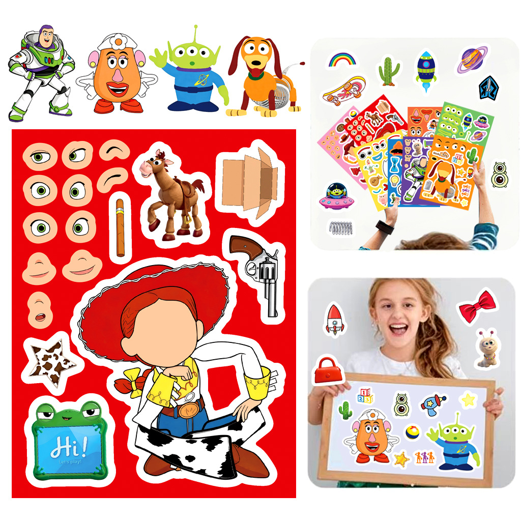 8/16シート フェイスメイクアップ 漫画おもちゃ トピック - Kids' Toy のレビューと価格