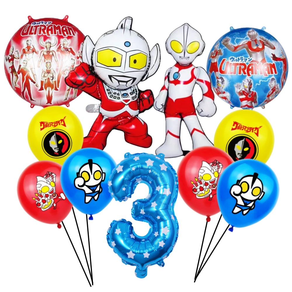 ウルトラマンをテーマにした誕生日パーティーの装飾漫画レッド  - Banner Kids Toys のレビューと価格