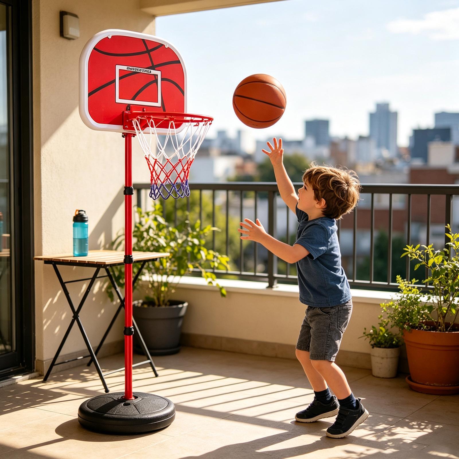 バスケットボールフープとスタンド子供用3ボールポンプ付きポー - Basketball Hoop Kids Indoor のレビューと価格