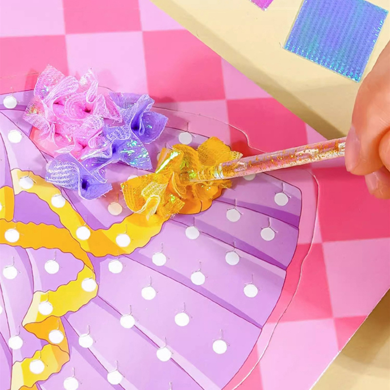 子供用布製アートクラフトおもちゃ、創造的なパズル、パンクチャ - Kids Toys Drawing のレビューと価格