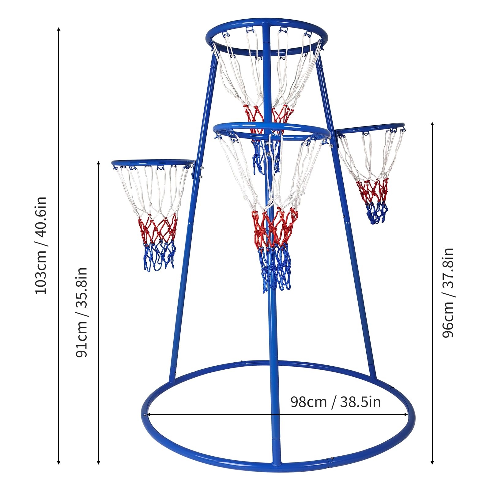 4つのフープ付き幼児用バスケットボールセット（ボール4個とポ - Basketball Hoop Kids Indoor のレビューと価格