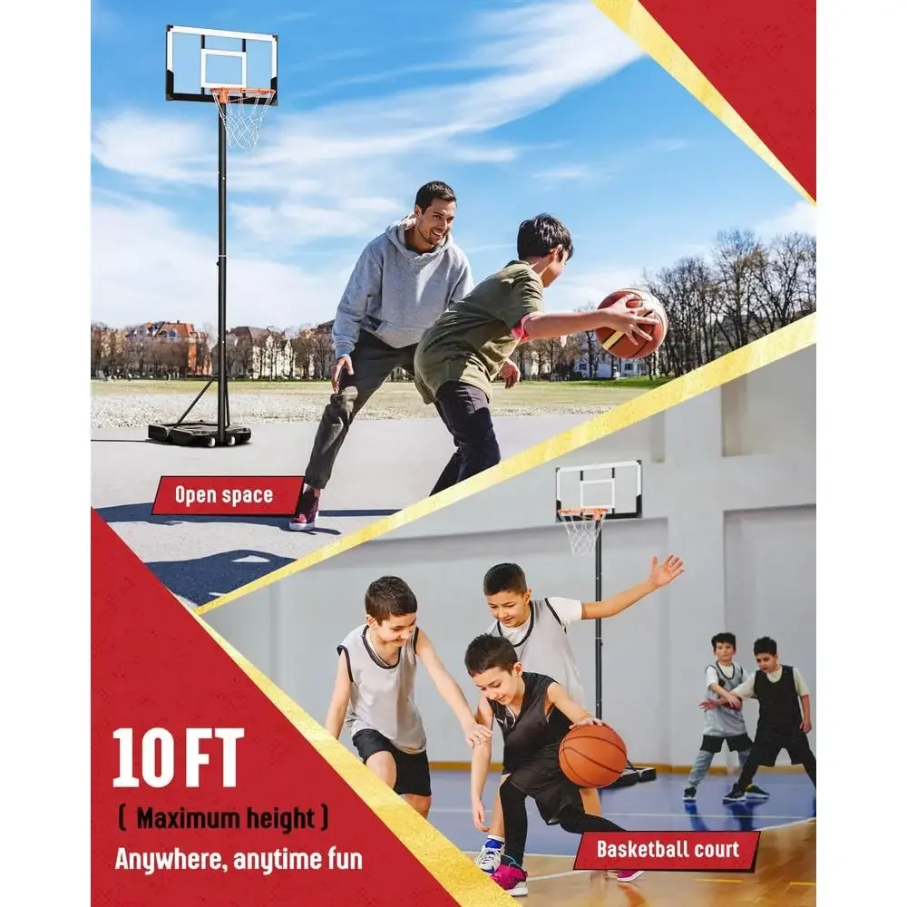 子供と大人のための屋外調節可能バスケットボールゴール、3.2 - Basketball Hoop Kids Indoor のレビューと価格