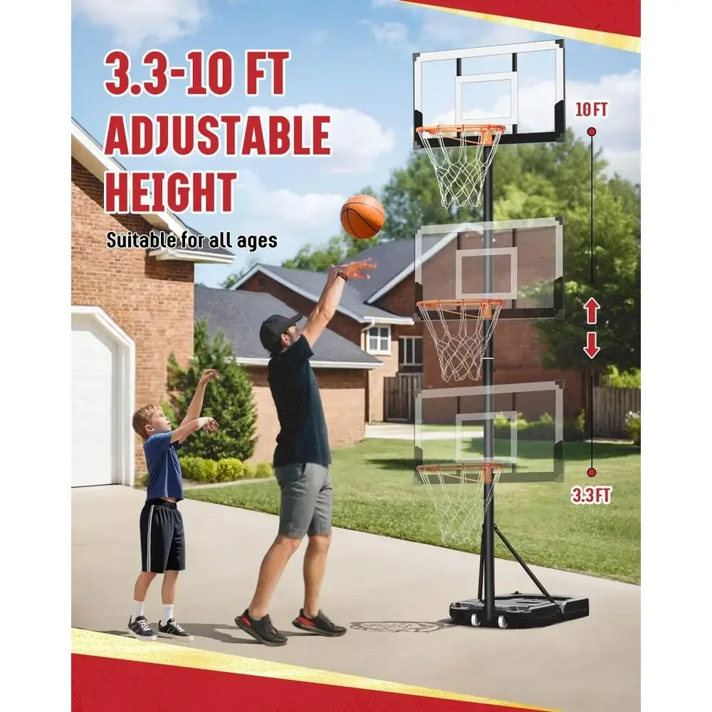 子供と大人のための屋外調節可能バスケットボールゴール、3.2 - Basketball Hoop Kids Indoor のレビューと価格