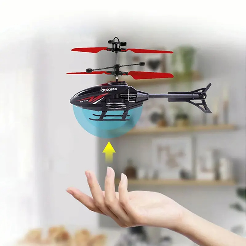 2 チャンネルジェスチャーコントロールサスペンションヘリコプ - Kids Toys Helicopter のレビューと価格