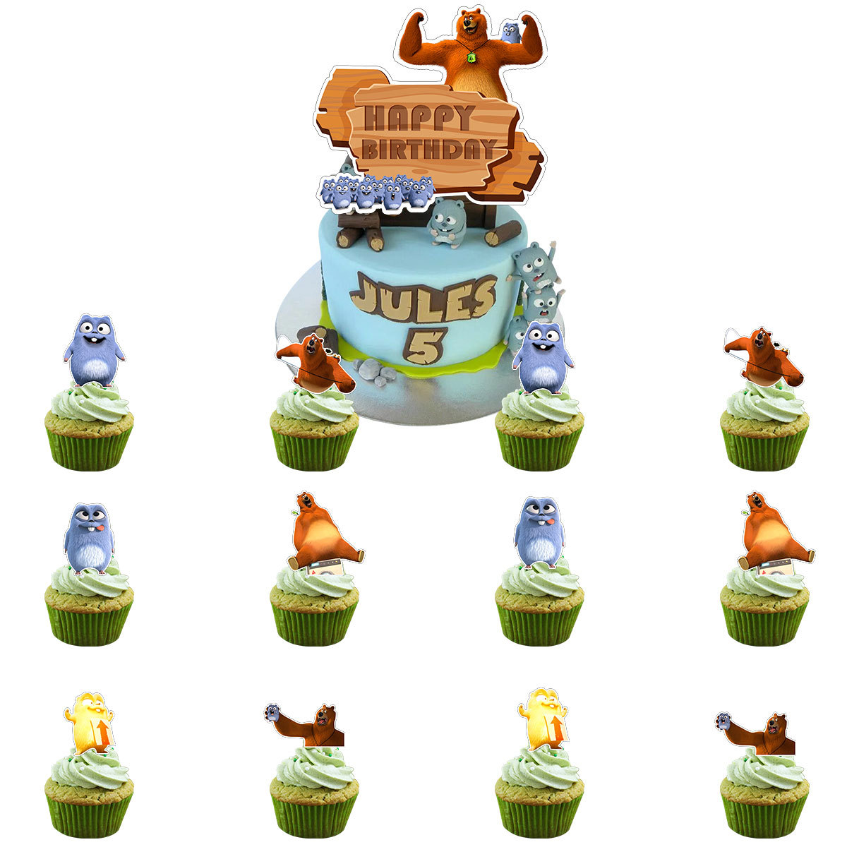 グリジーとレミングスのテーマ誕生日パーティーベアデコレーショ - Banner Kids Toys のレビューと価格